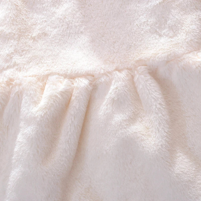 Girls’ Autumn/Winter Plush Hooded Jacket