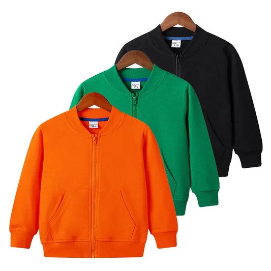 Unisex Baby & Kids Cotton Jacket – Fall Zipper Hoodie Coat