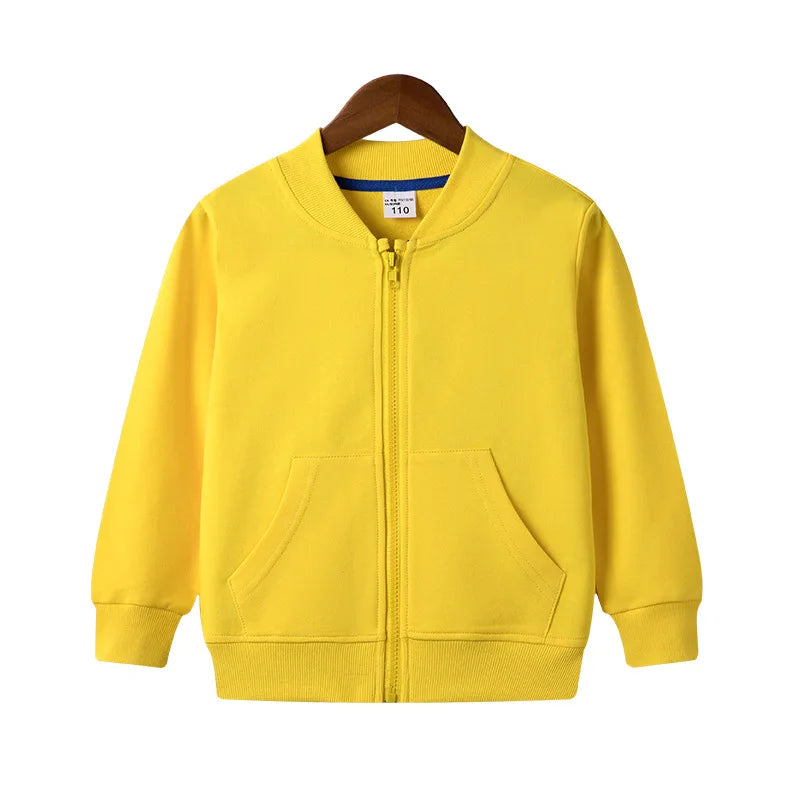 Unisex Baby & Kids Cotton Jacket – Fall Zipper Hoodie Coat
