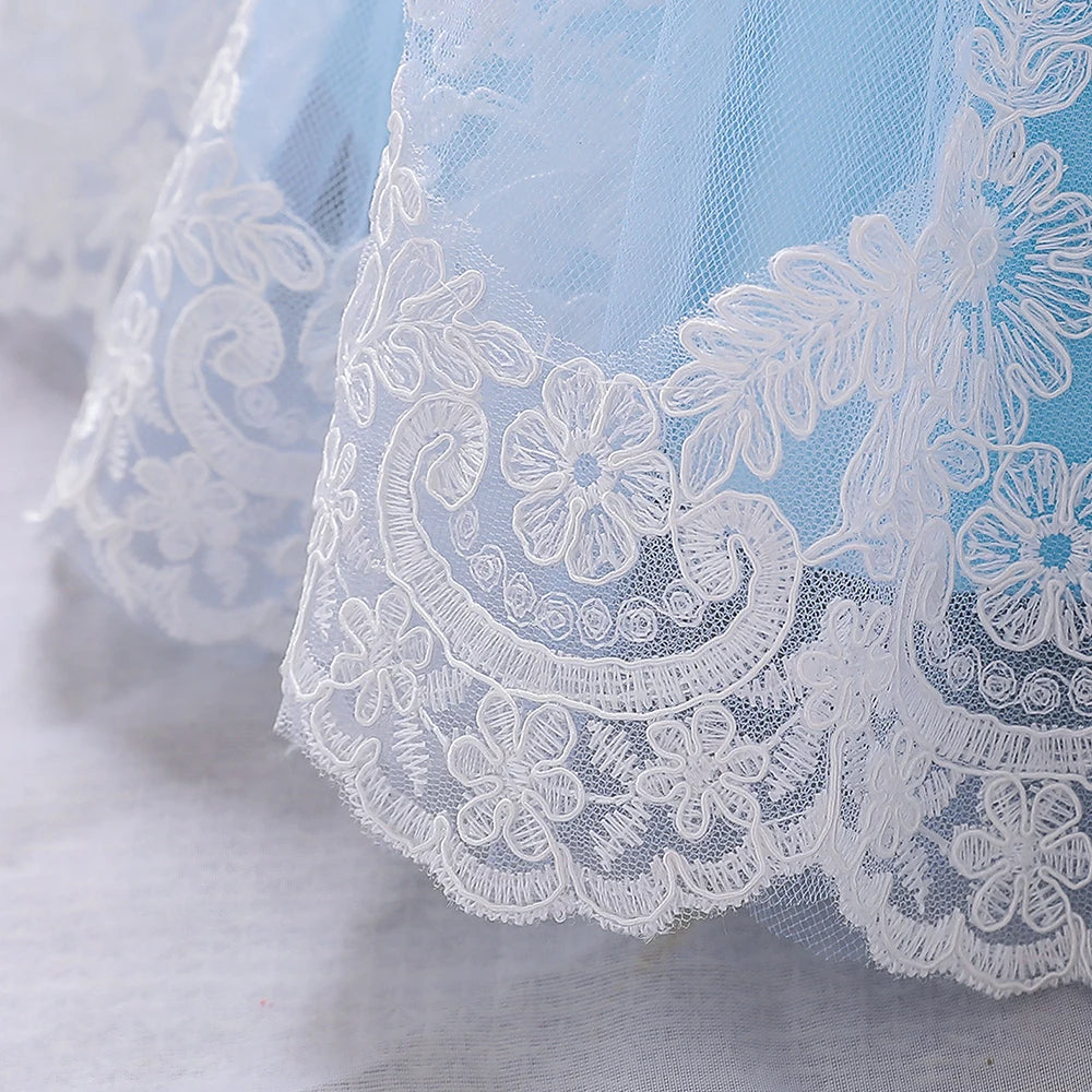Baby Girl Princess Lace Party Dress with Bow
