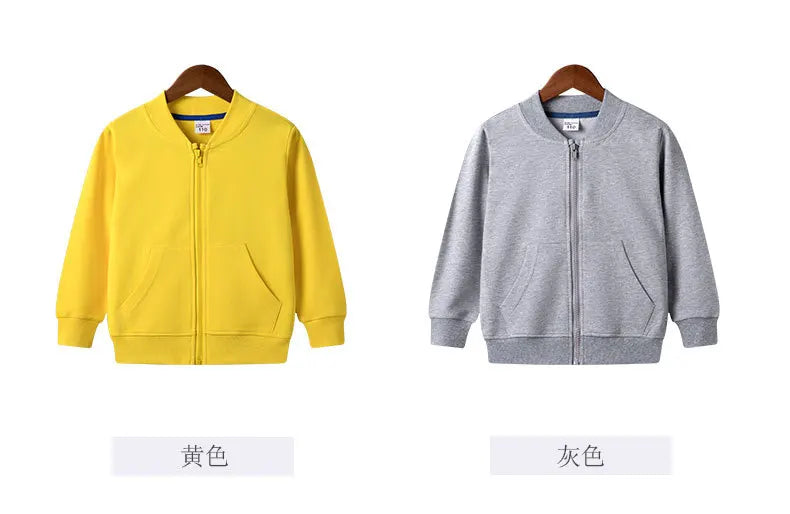 Unisex Baby & Kids Cotton Jacket – Fall Zipper Hoodie Coat