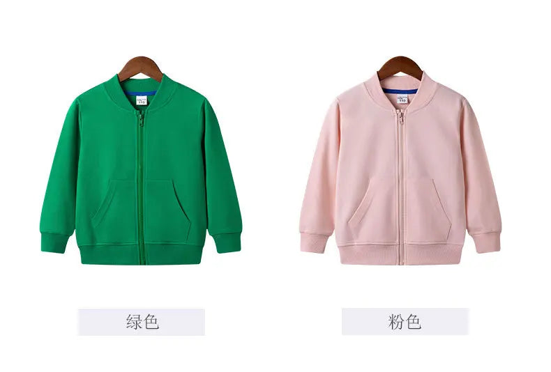 Unisex Baby & Kids Cotton Jacket – Fall Zipper Hoodie Coat