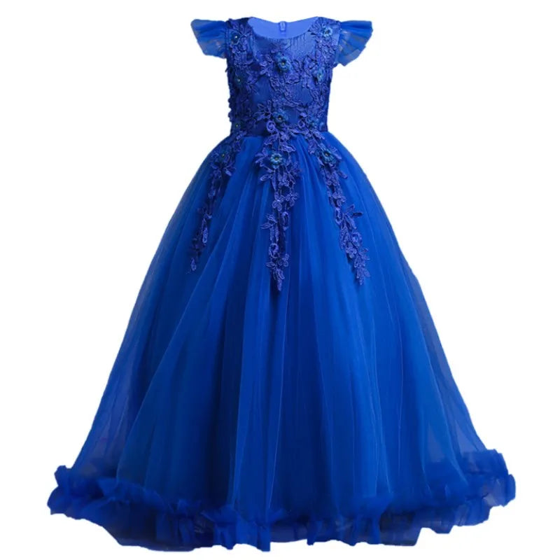 Beautiful Lace Party Dress for Girls 4–15 Years