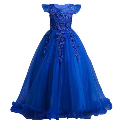 Beautiful Lace Party Dress for Girls 4–15 Years