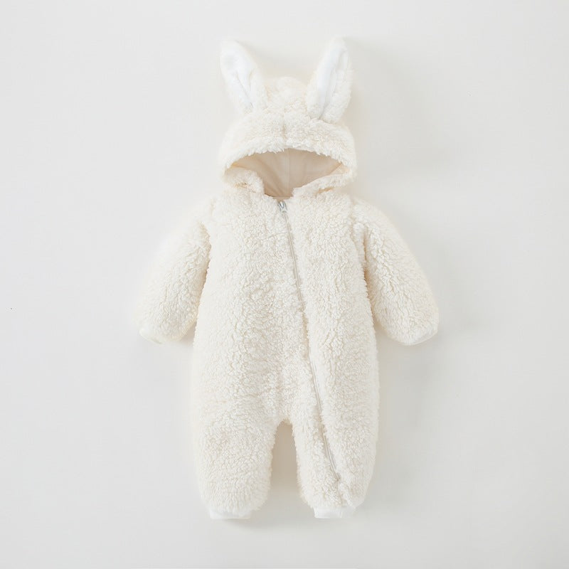 Newborn Winter Jumpsuit – Cute Cartoon Bear 2025