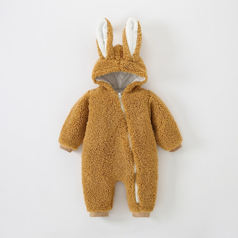 Newborn Winter Jumpsuit – Cute Cartoon Bear 2025
