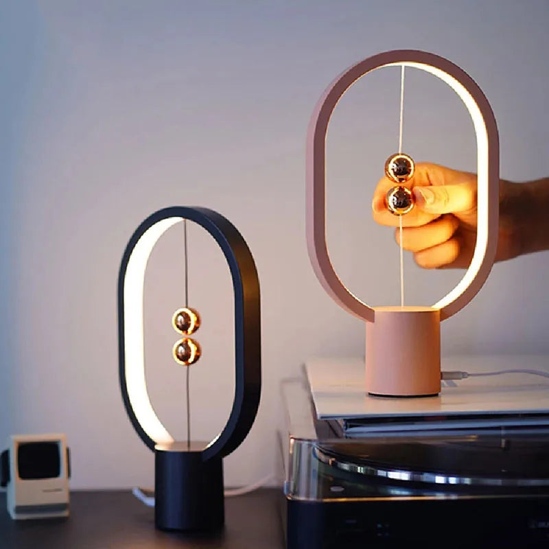 Creative Mini Balance LED Table Lamp: USB Night Light for Bedroom Décor