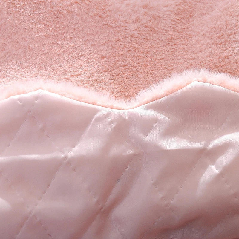 Girls’ Autumn/Winter Plush Hooded Jacket