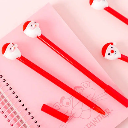 20Pcs Kawaii Christmas Gel Pens – Cute Santa, Snowman & Reindeer 0.5mm Black Ink