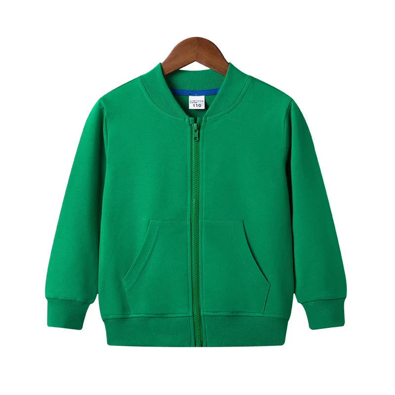Unisex Baby & Kids Cotton Jacket – Fall Zipper Hoodie Coat