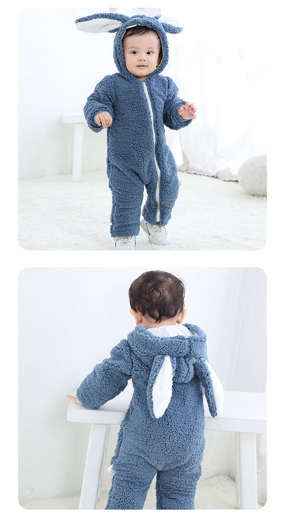 Newborn Winter Jumpsuit – Cute Cartoon Bear 2025