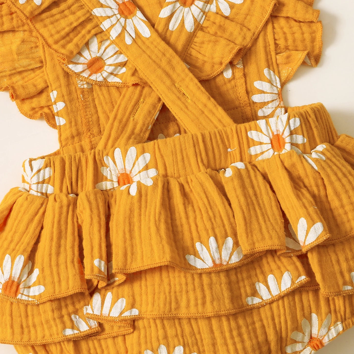 Cute Sunflower Baby Romper for Summer