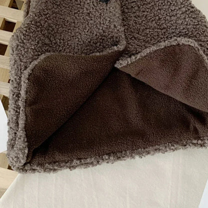 Autumn Winter Kids’ Plush Waistcoat – Soft & Cozy