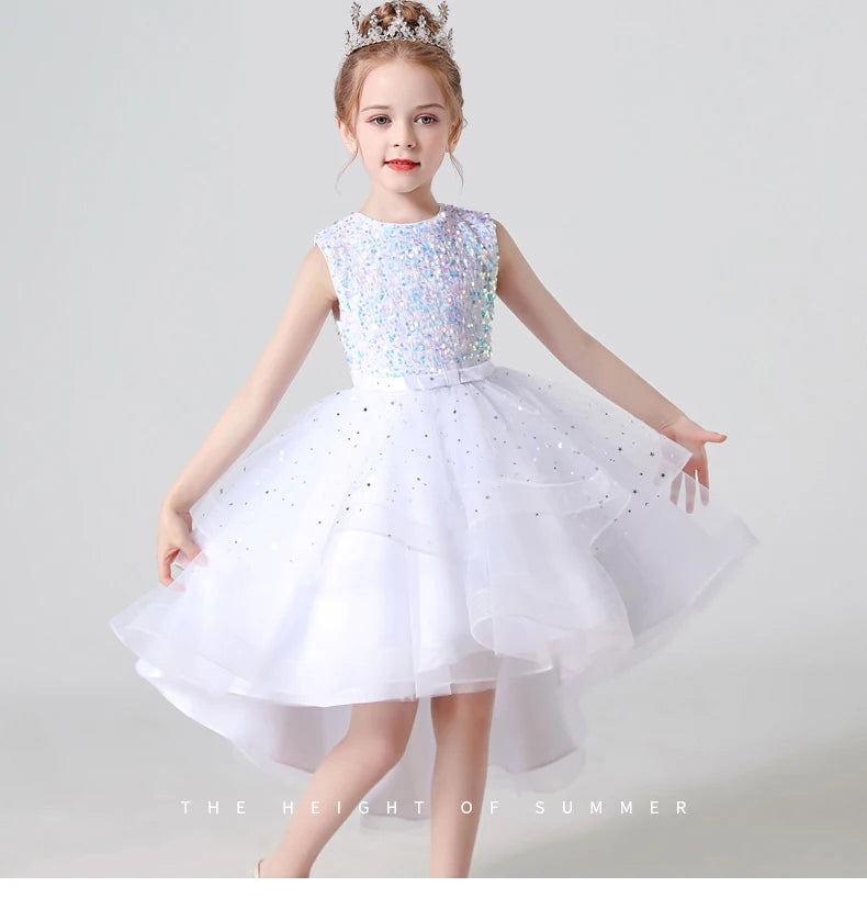 Wedding Dress – Sequin Lace Tuxedo for Girls