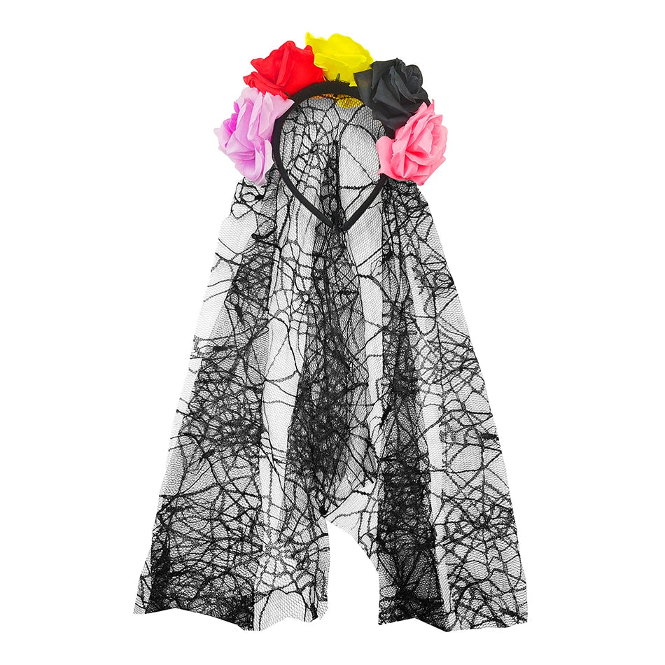 Girls Halloween Performance Outfit – Skull & Floral Tutu