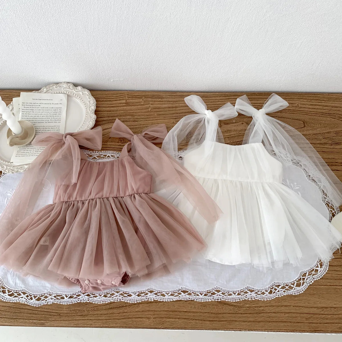 Baby Girl Summer Party Romper Set
