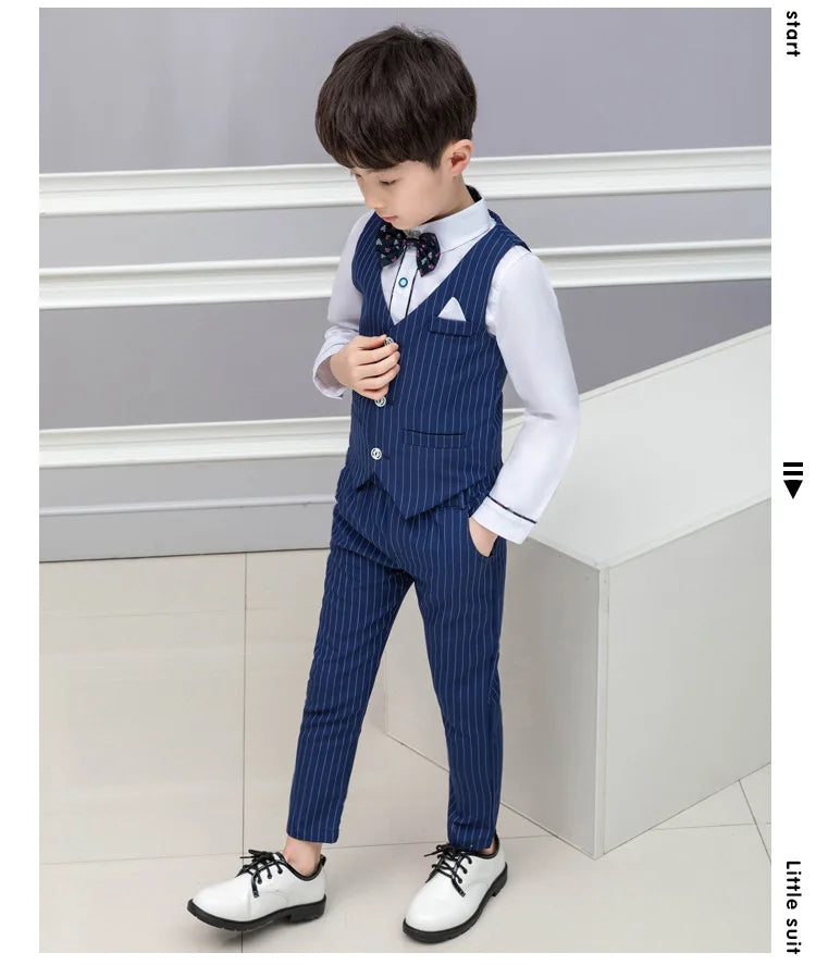 Elegant Boys’ Performance Outfit – Shirt, Vest & Pants Set