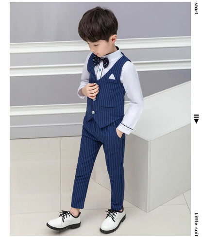 Elegant Boys’ Performance Outfit – Shirt, Vest & Pants Set