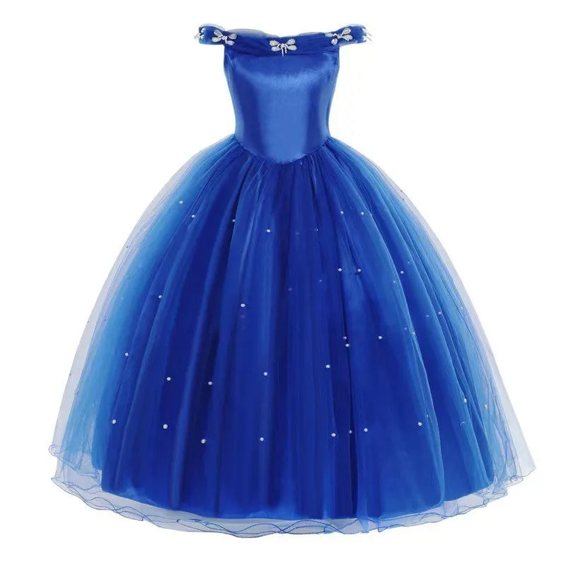 Girls Cinderella Princess Costume Dress Up Set