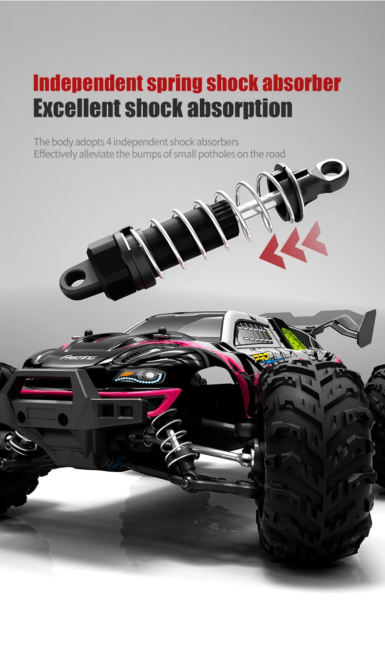 1:16 RC Off-Road Car – High-Speed 4WD Monster Truck with LED Lights