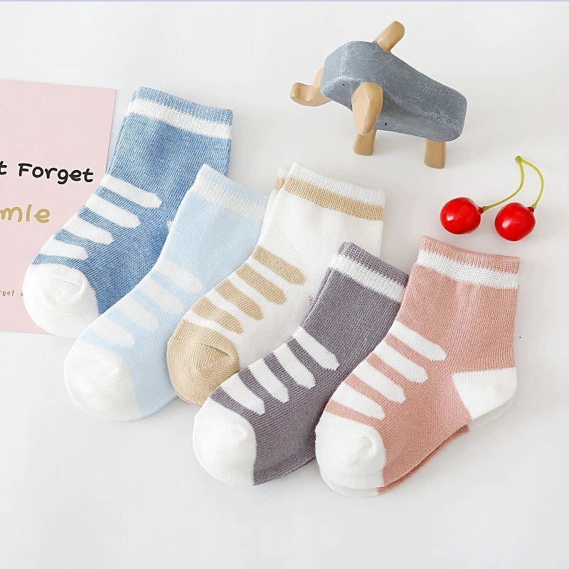 Soft Cotton Socks for Boys & Girls – 5 Pairs