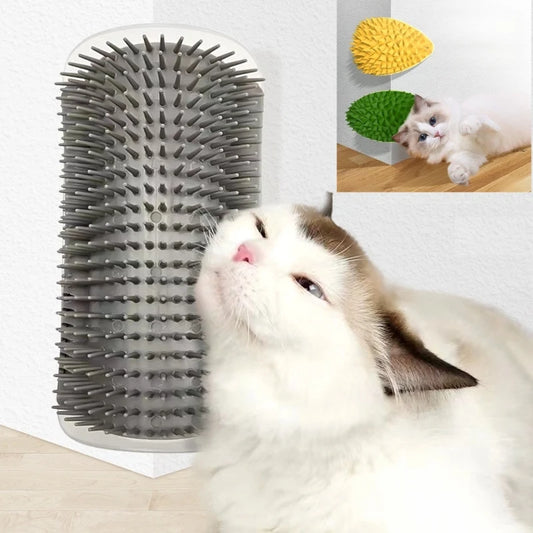 Dual-Function Cat Scratcher & Massager: Groom, Scratch, and Relax