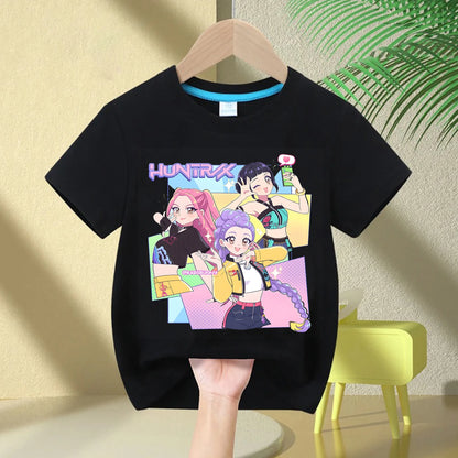 2025 Kpop Demon Hunters T-Shirt for Kids – Cute Cotton Casual Wear