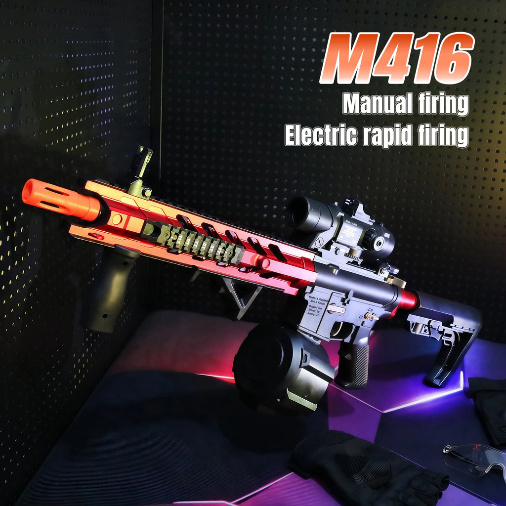 Ultra Shoppings high-performance water gel ball blaster toy gun for outdoor fun, showing the electric water ball shooter and colorful bullets.