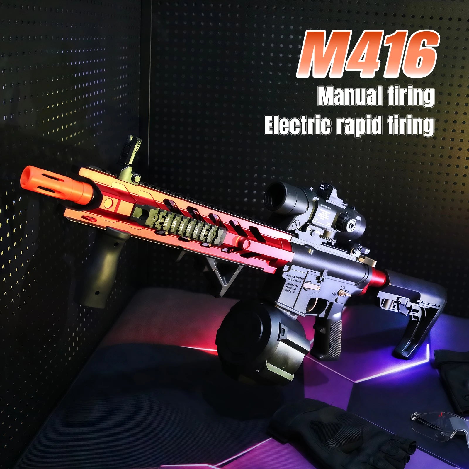 Ultra Shoppings high-performance water gel ball blaster toy gun for outdoor fun, showing the electric water ball shooter and colorful bullets.