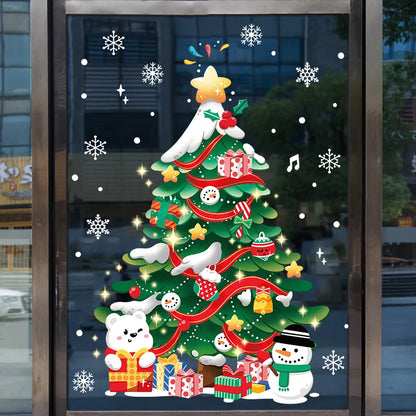 Festive Christmas Window Stickers: Santa, Snowflakes & Holiday Cheer