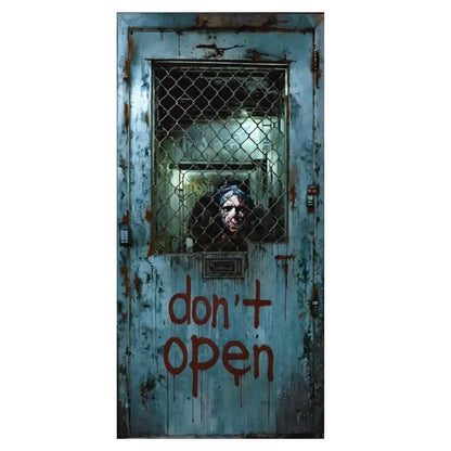 Halloween Door Banner – Scary Moon Night & Cemetery Scene