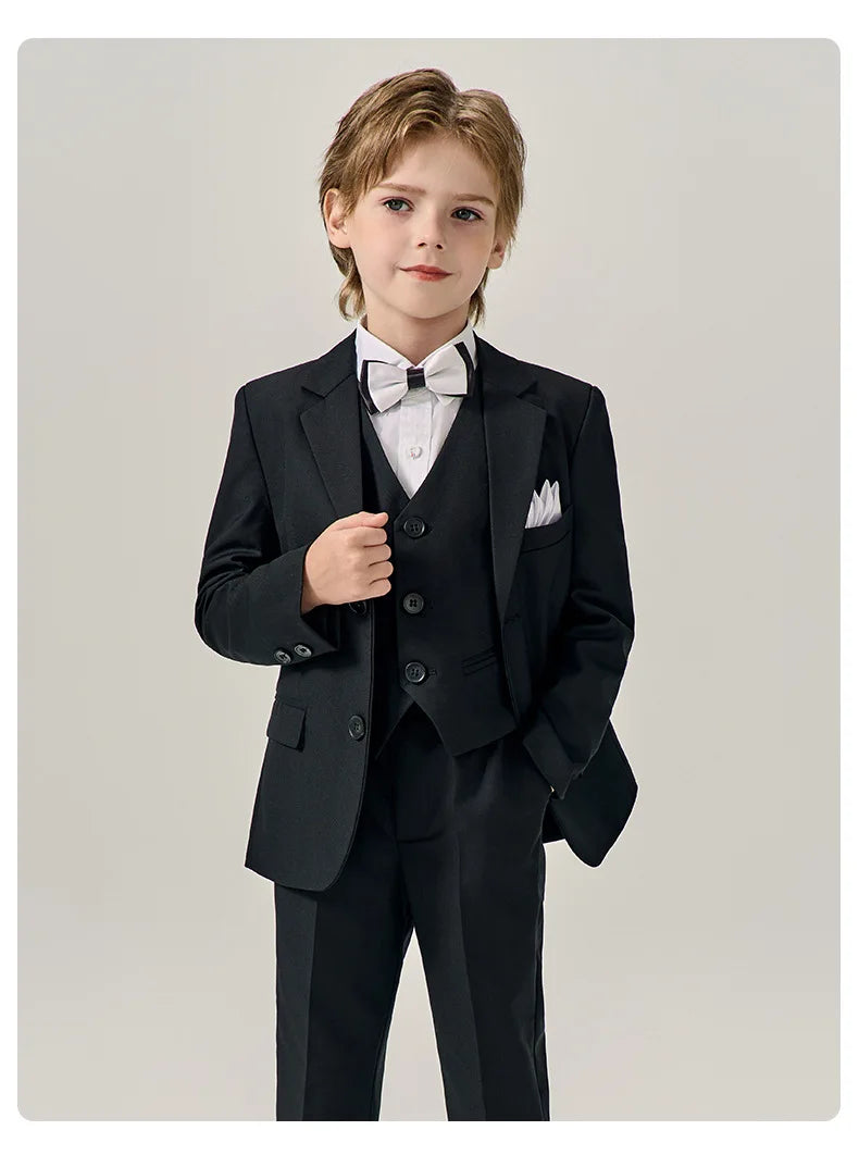 Stylish Boys’ 4-Piece Outfit – Wedding & Photography Tuxedo