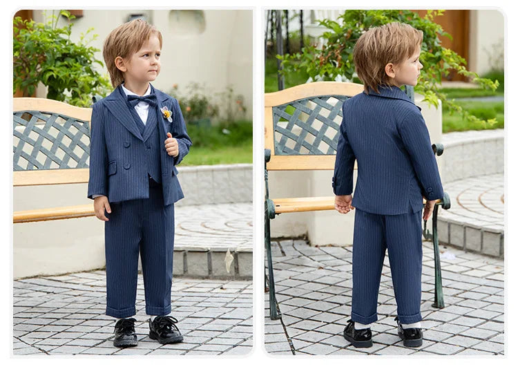 Children’s Striped Suit Set – Wedding & Piano Performance Outfit