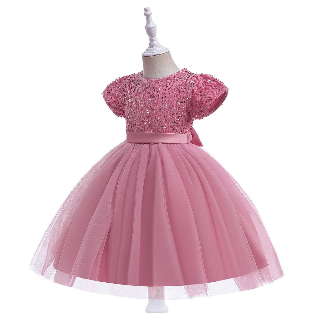 Princess Girls’ Sequined Bow Dress – Birthday