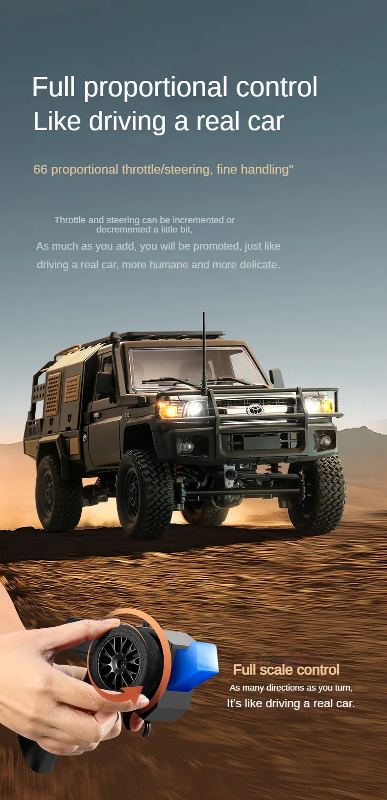 RC Pickup Truck MN82 – 1/12 Scale 4WD Off-Road Toy Car