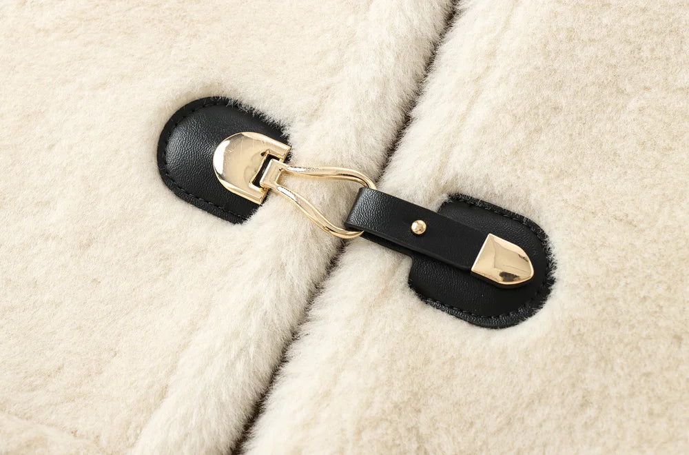 Elegant Faux Fur Outerwear – Long Sleeve Jacket