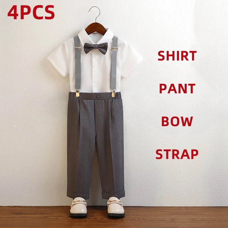 Little Gentleman Korean Striped Suit – Boys’ Party & Ceremony Costume