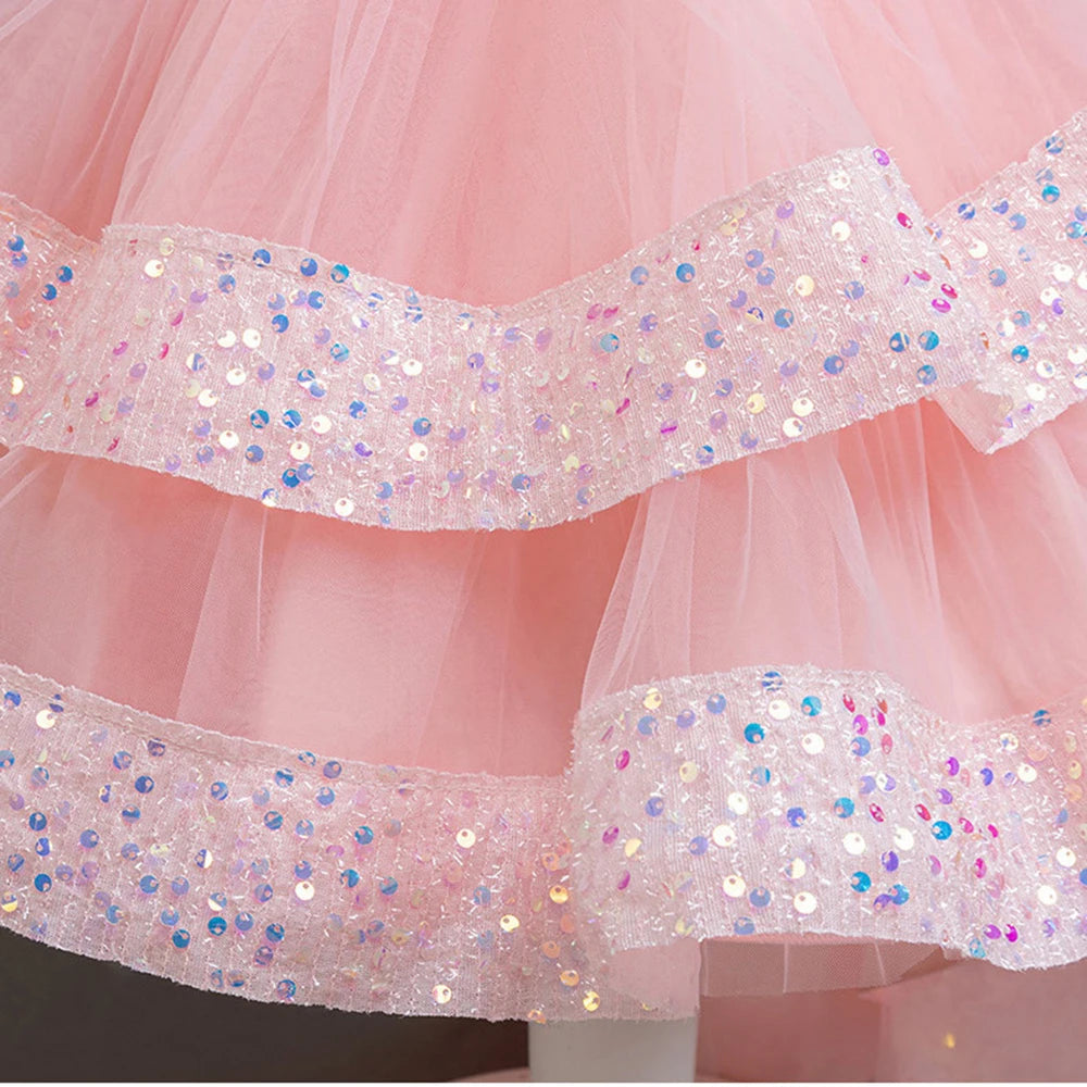 Girls’ Green Sequined Party Dress – 3 to 10 Years