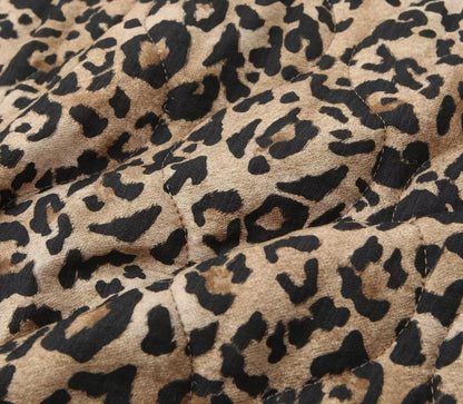 Commuter Style Cotton Jacket – Animal Print & Long Sleeve