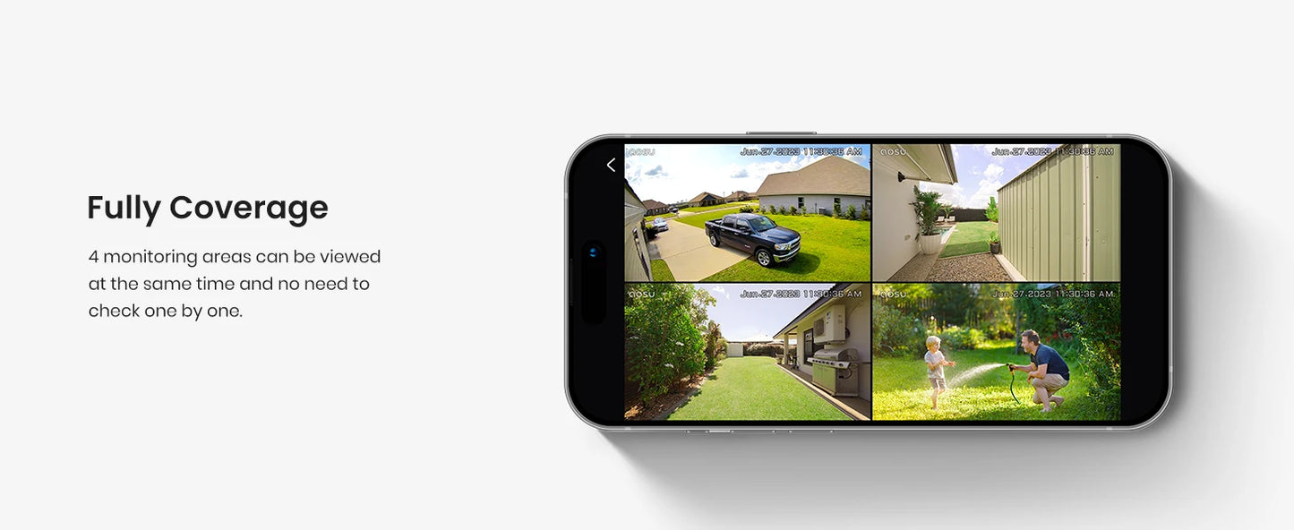 Solar 3MP 360° PTZ WiFi Camera Set | 4 Cams + Base | Smart Surveillance