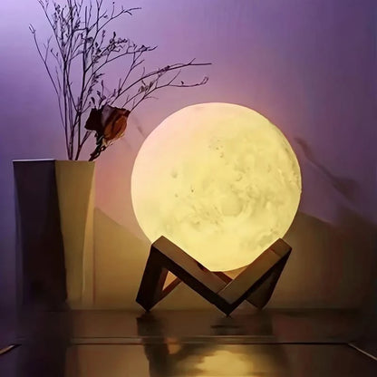 8cm DIY Galaxy Planet Lamp: Artistic Moon Night Light for Bedroom Decor