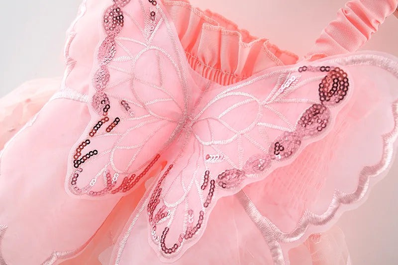 Toddler Girl Embroidered Mesh Party Outfit
