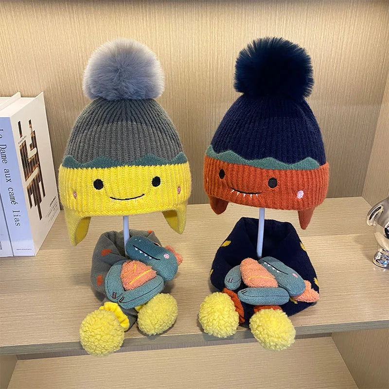 Children’s Cute Winter Hat with Matching Scarf