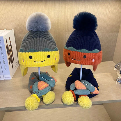 Children’s Cute Winter Hat with Matching Scarf