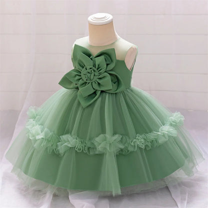 1st Birthday Fluffy Princess Dress for Girls
