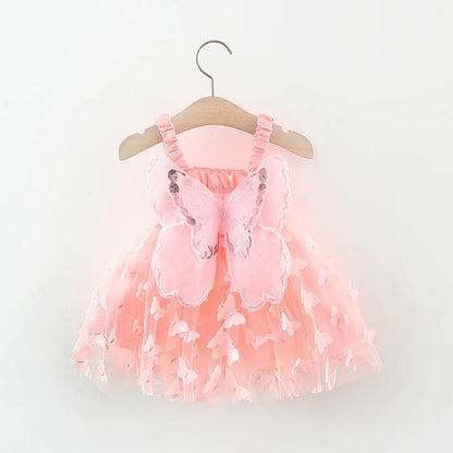Toddler Girl Embroidered Mesh Party Outfit