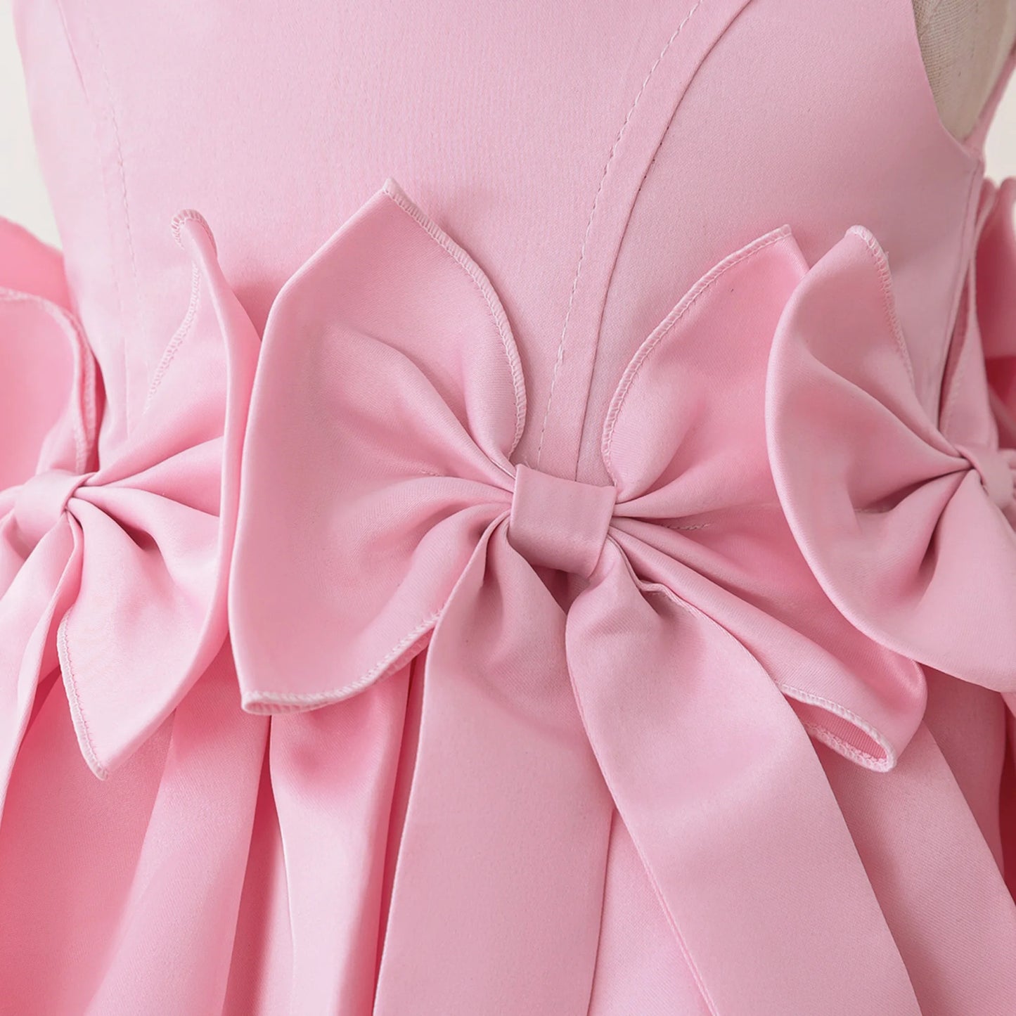 Pink Bow Baby Girl Dress – 1st Birthday & Party Outfit