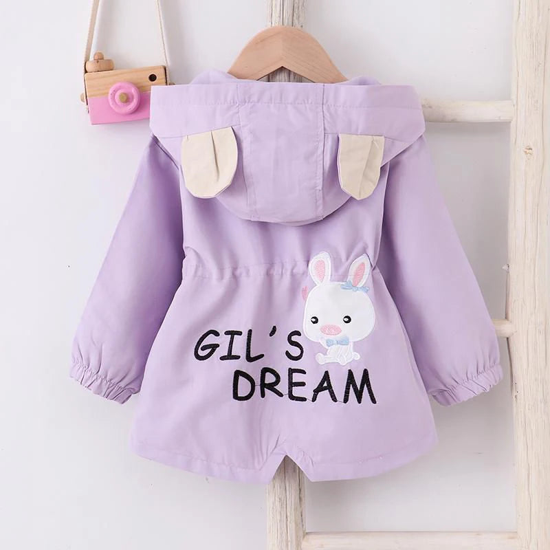 Baby Girls’ Outerwear – Cute Rabbit Hood & Casual Fit