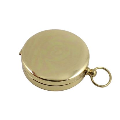 Compass Outdoor Camping Hiking Portable Pocket Brass Gold Color Copper