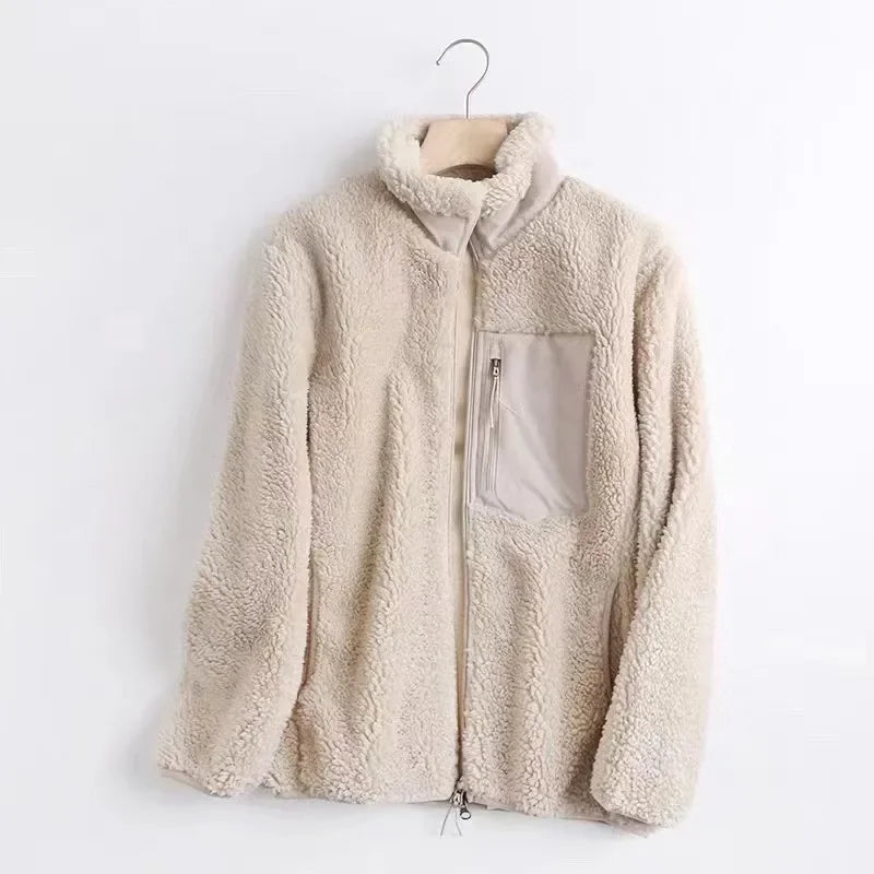 Unisex Fleece Jacket – Warm Windproof Autumn/Winter Coat